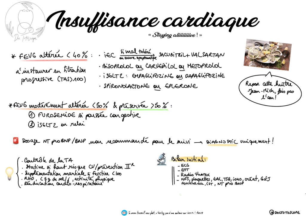 Suggestion d'algorithme de traitement de l'insuffisance cardiaque chronique